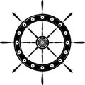Boat steering wheel vector illustration Royalty Free Stock Photo