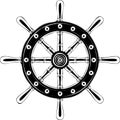Boat steering wheel vector illustration Royalty Free Stock Photo