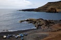 boat stone atlantic ocean sky water lanzarote el golfo