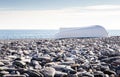 Boat on stony beach