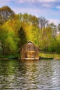 Boat storage garage Royalty Free Stock Photo