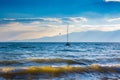 Boat in the storm Royalty Free Stock Photo