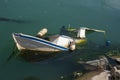 Boat submerged and abandoned due to neglect