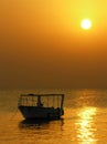 Boat. sunrise