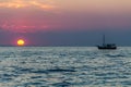Boat at sunset Zadar