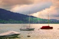 Boat on Swiss Lake, Zug, Switzerland