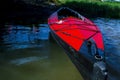 Boat Taimen-Kayak on the river is ready to sail Royalty Free Stock Photo