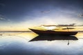 Boat at Tanjung aru beach, Labuan. Malaysia 08 Royalty Free Stock Photo