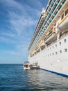 Boat tender transporting passenger from the shoreline to cruise ship in Phuket, Thailand Royalty Free Stock Photo