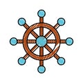 Boat timon isolated icon