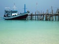 Boat in torquoise sea