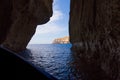 Boat tour at Azure Window, Malta, Gozo Royalty Free Stock Photo