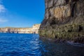 Boat tour at Azure Window, Malta, Gozo Royalty Free Stock Photo