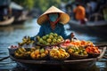 Market asia asian women fruit travel food women vietnam person culture tradition vegetable Royalty Free Stock Photo