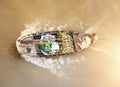 Boat on traditional floating market Royalty Free Stock Photo