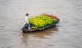 Boat on traditional floating market Royalty Free Stock Photo
