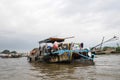 Boat on traditional floating market Royalty Free Stock Photo