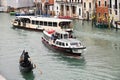 Boat Traffic at the Grand Canal Royalty Free Stock Photo