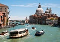 Boat traffic in Venice on the Grand Canal