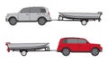Boat trailer and Car Royalty Free Stock Photo