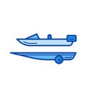 Boat trailer line icon.