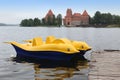 Boat at Trakai Island Castle Royalty Free Stock Photo