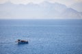 Boat traveling on the sea