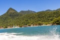 Boat trip AbraÃÂ£o beach Pico do Papagaio. Ilha Grande, Brazil Royalty Free Stock Photo