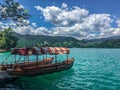 A summer boat trip around the lake Bled in Slovenia Royalty Free Stock Photo