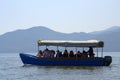 Boat trip in Greek lake