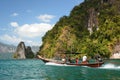 Boat trip at Khao Sok National Park. Surat Thani province. Thailand Royalty Free Stock Photo