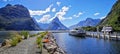 Boat trip in Milford Sounds, New Zealand. Sunny day. Royalty Free Stock Photo