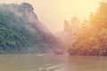 Boat trips on Baofeng Lake scenery in Zhangjiajie China