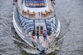 Boat trips on the river, photographed on the ship - Russia, Moscow, 08 02 2019