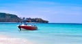 Boat at tropical beach