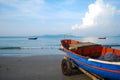 Boat and tropical beach, Thailand Travel. Royalty Free Stock Photo