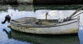boat used for Mussels coltivation in La Spezia Royalty Free Stock Photo