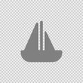 Boat vector icon eps 10. Sailboat