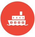 Boat Vector icon which can be easily modified or edit in any color Royalty Free Stock Photo