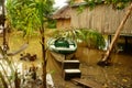 Boat in vilage on Bali Royalty Free Stock Photo