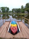 The boat waiting for the passanger