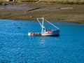 Boat on Walney channel Cumbria Royalty Free Stock Photo