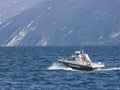Boat of the water police on Lake Garda