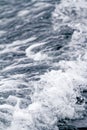 Boat Wave ocean trace on blue sea fresh water background