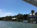 Boat Waves on Charlotte Harbour Florida Royalty Free Stock Photo