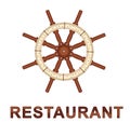 Boat wheel with restaurant