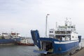 Boat will unload the cars. Kerch, Crimea