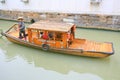 Boat woman on water taxi