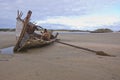 Boat Wreck on Beach Royalty Free Stock Photo