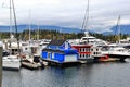 Boat, yacht in Coal Harbour, Downtown Vancouver, British Columbia, Canada